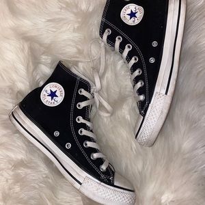Black hi top converse